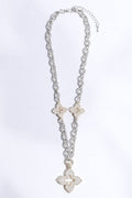 Clover Pave Clover Mop Gold Necklace