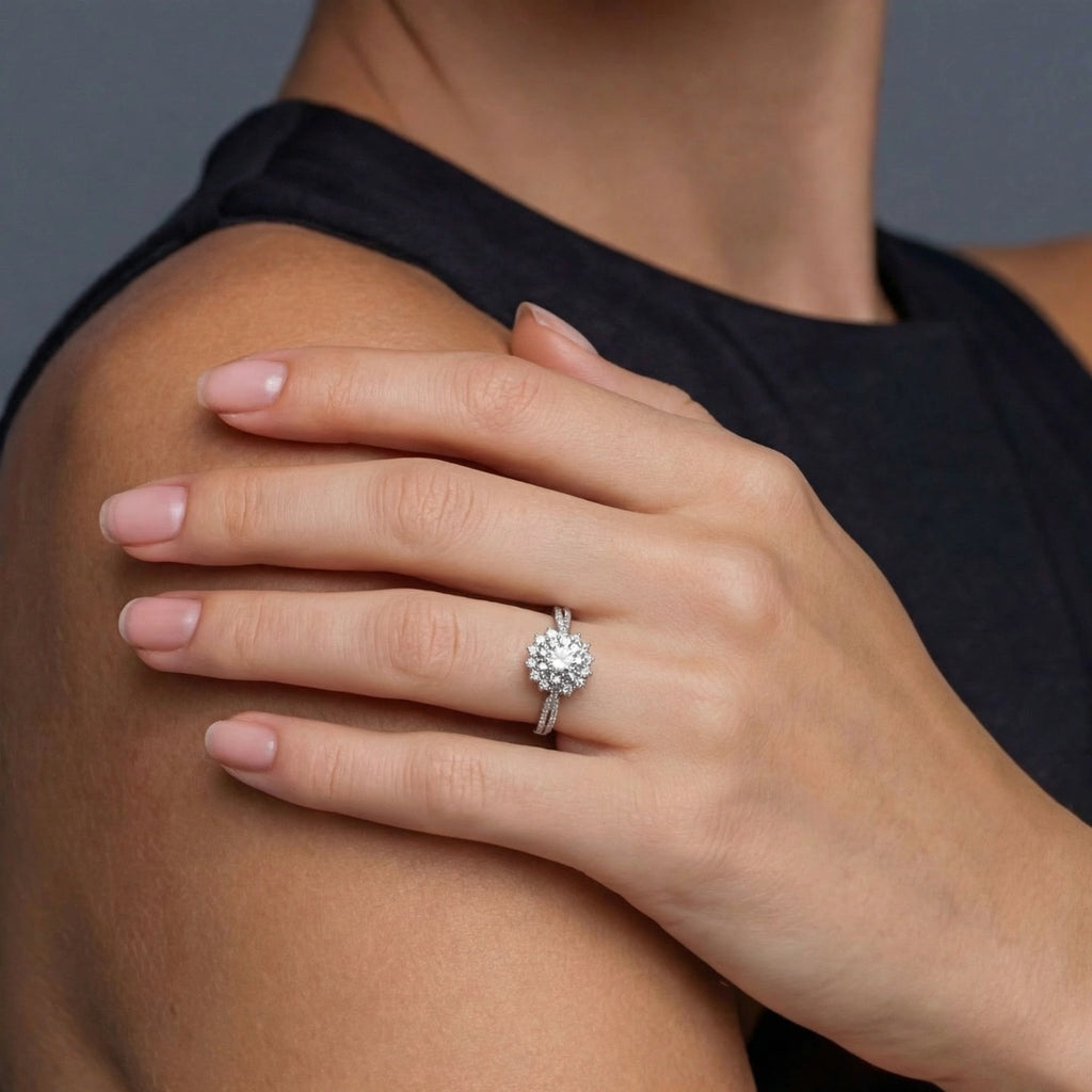 Stellar Halo Moissanite Ring | Mila & Co.