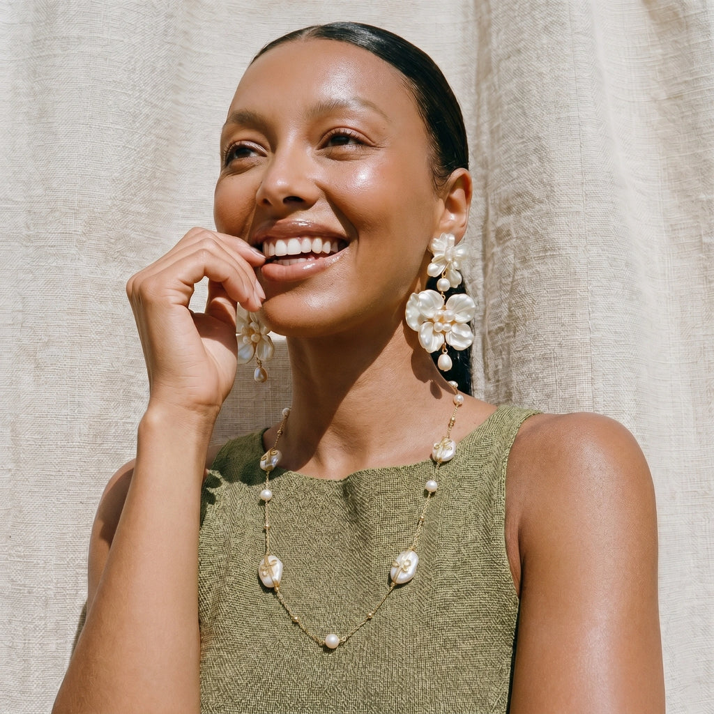 Baroque Pearl Garden Necklace | Mila & Co.