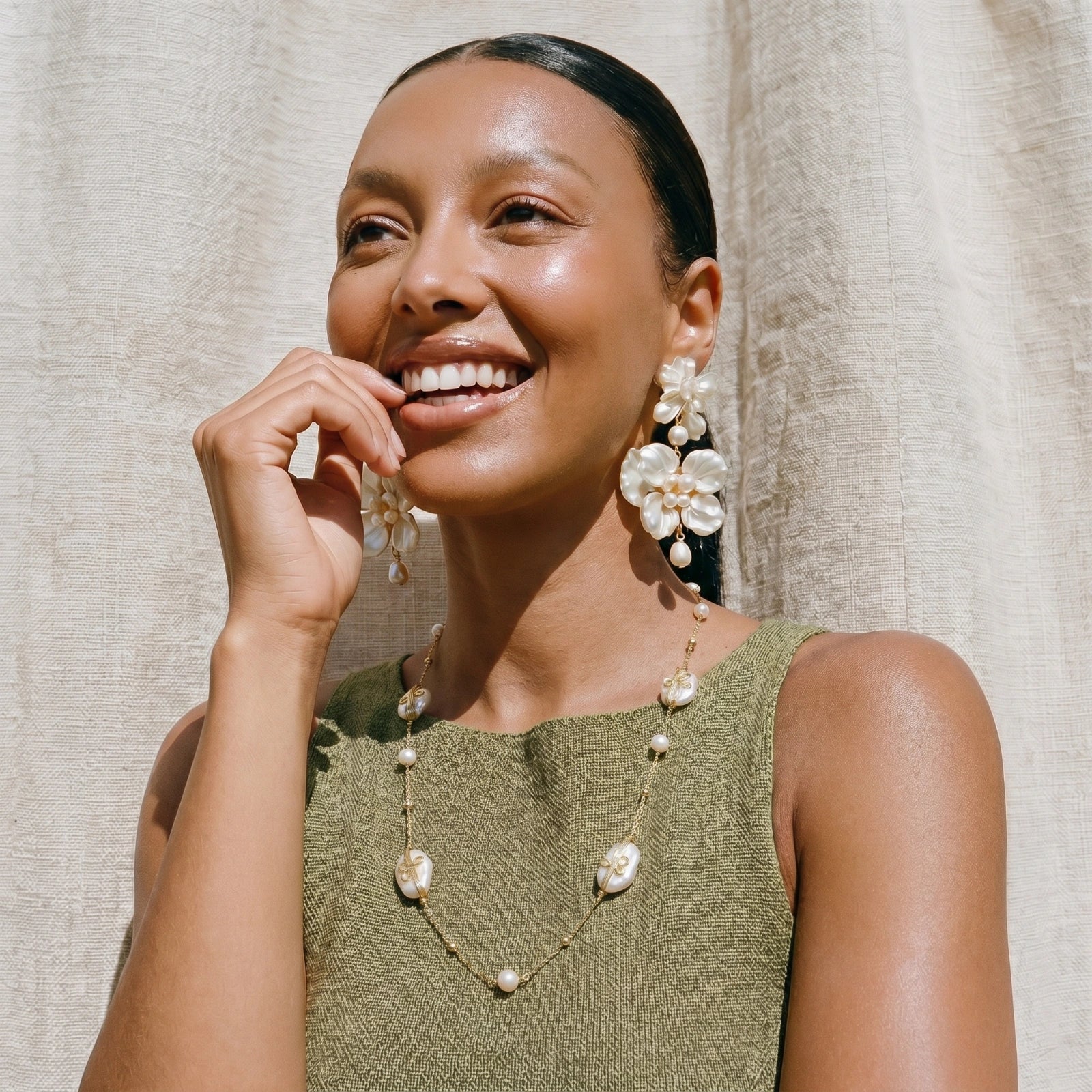 Baroque Pearl Garden Necklace | Mila & Co.