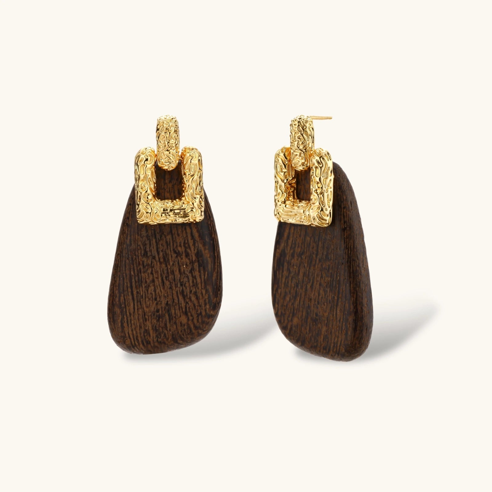 Ornate Wood Drop Earrings | Mila & Co.