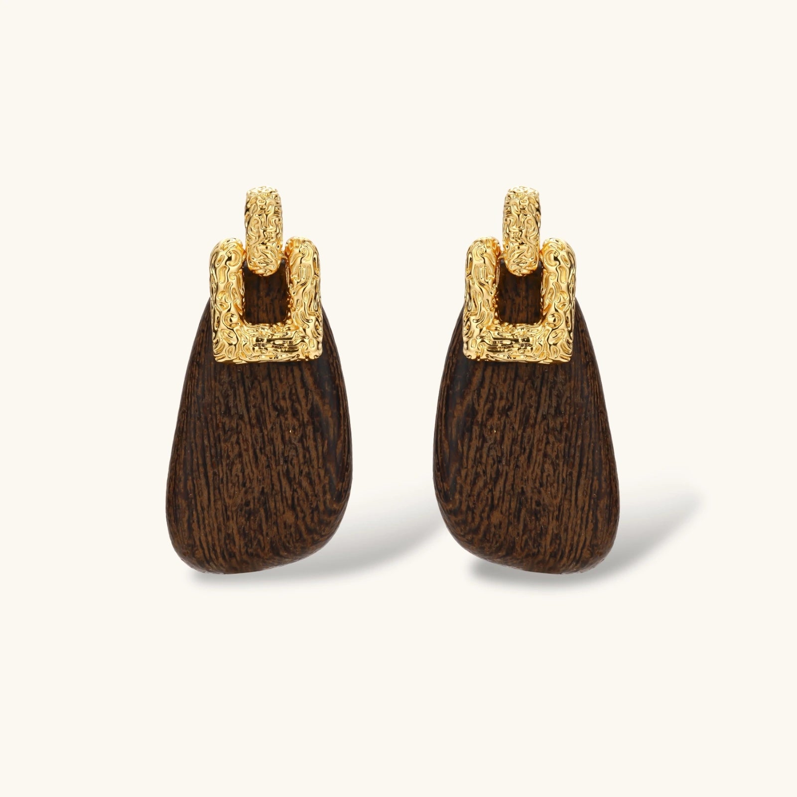 Ornate Wood Drop Earrings | Mila & Co.