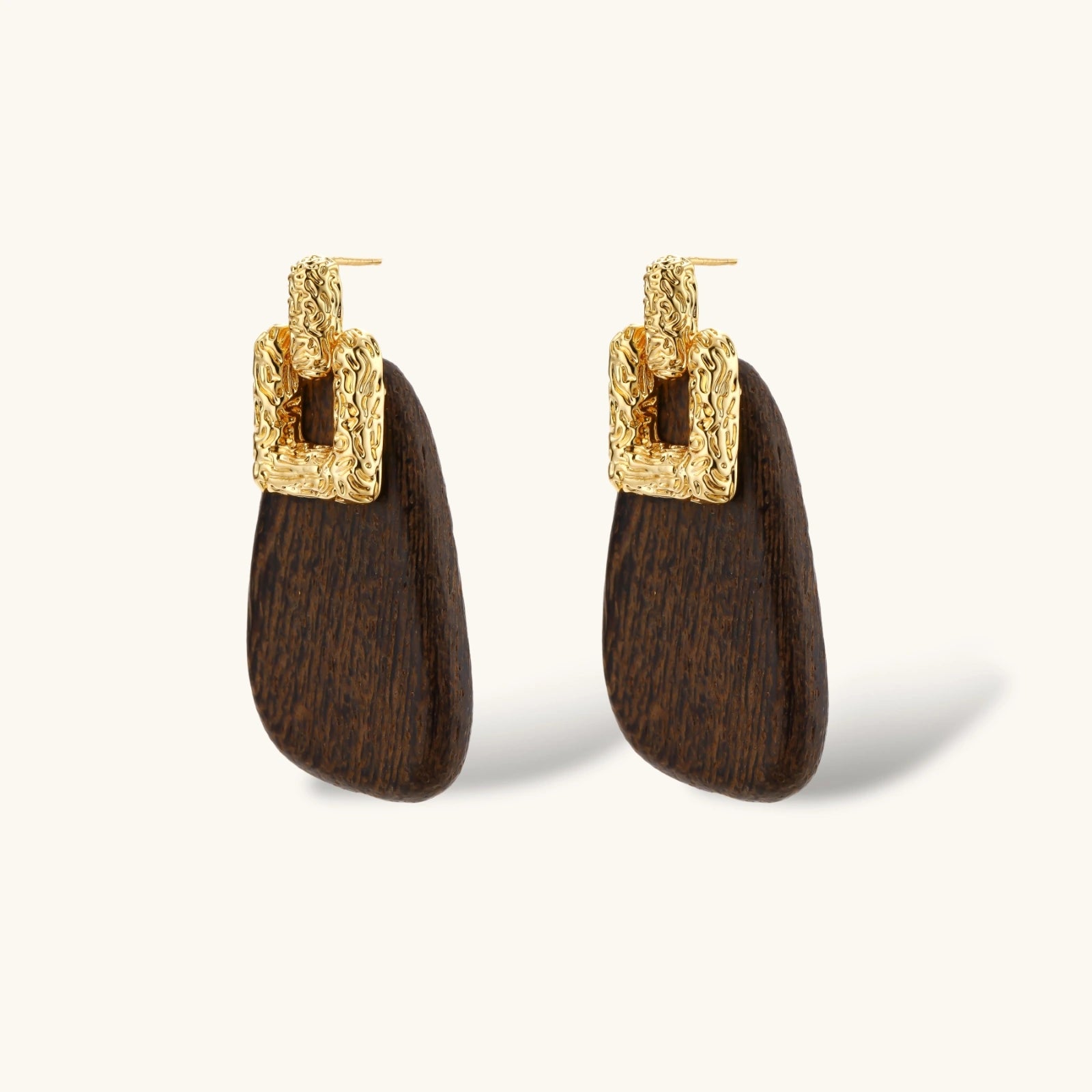 Ornate Wood Drop Earrings | Mila & Co.