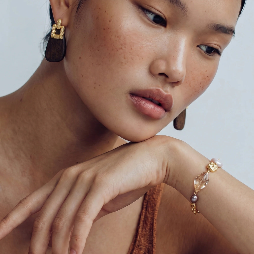 Ornate Wood Drop Earrings | Mila & Co.