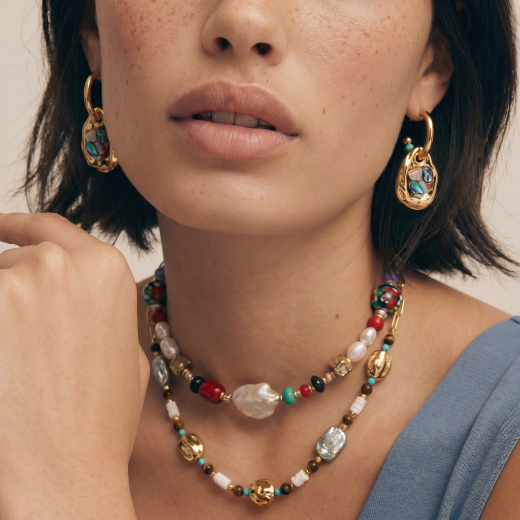 Shell Mosaic Convertible Hoops