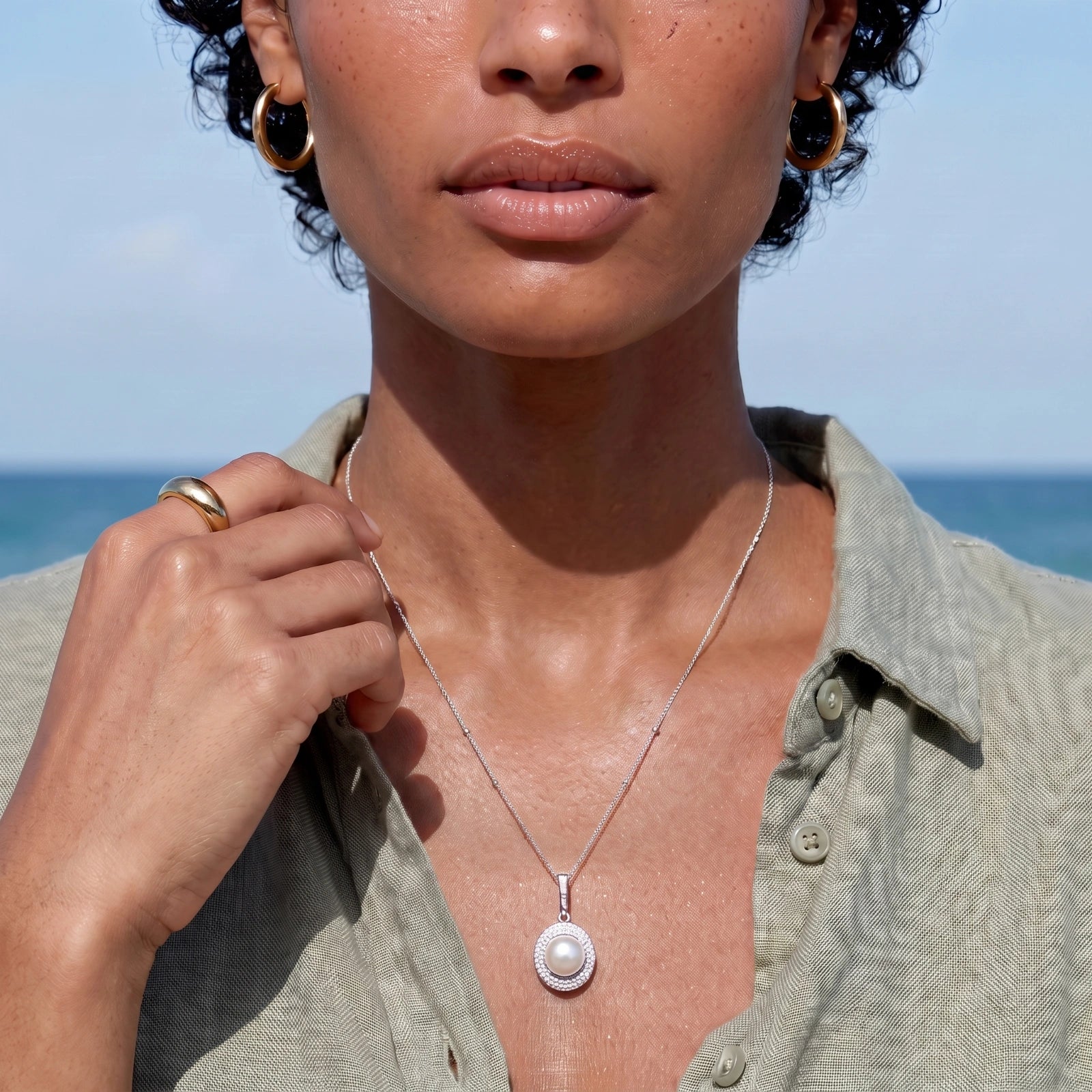 Pearl Halo Necklace | Mila & Co.