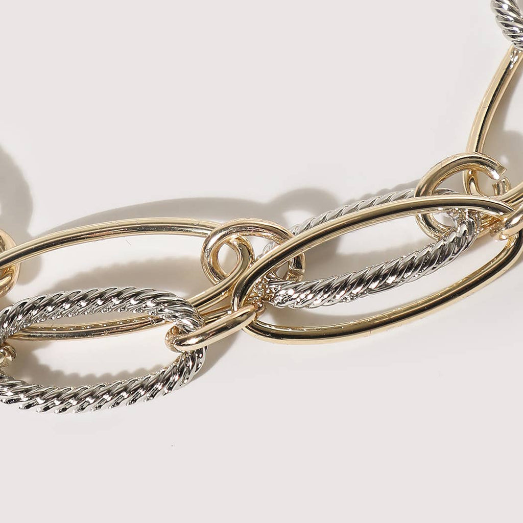 Double Row Cable Link Bracelet